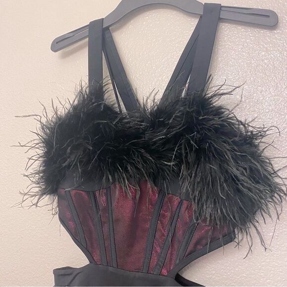 Revolution 10th House Dance Costume sequin
Feather jumpsuit ZODIAC TH25241 MA - Picture 7 of 14